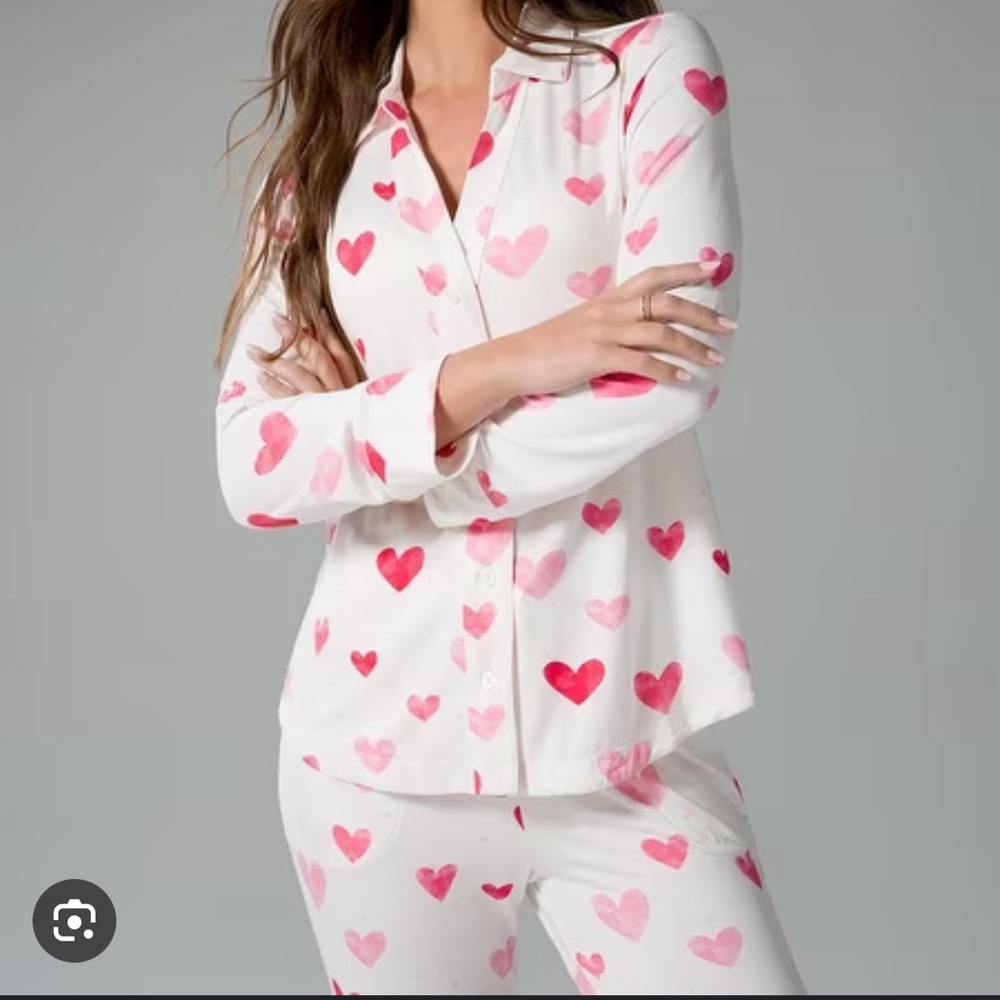Soma cool nights pajama set in lovely hearts